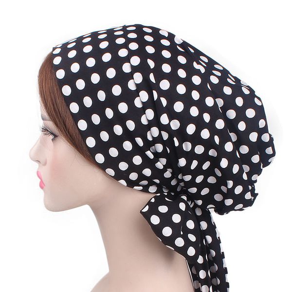Silk Bonnet Sleep Cap Bow Headwear Bandana Hair Cover Bow Tie
