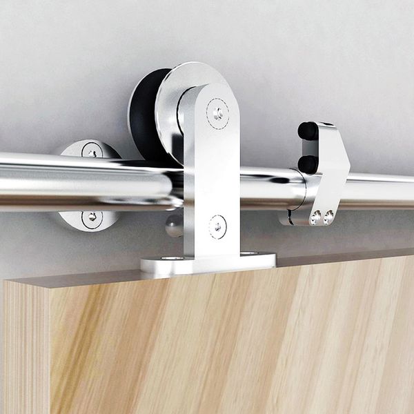 

european sliding wood door hardware set stainless steel mount sliding barn door track hardware kit