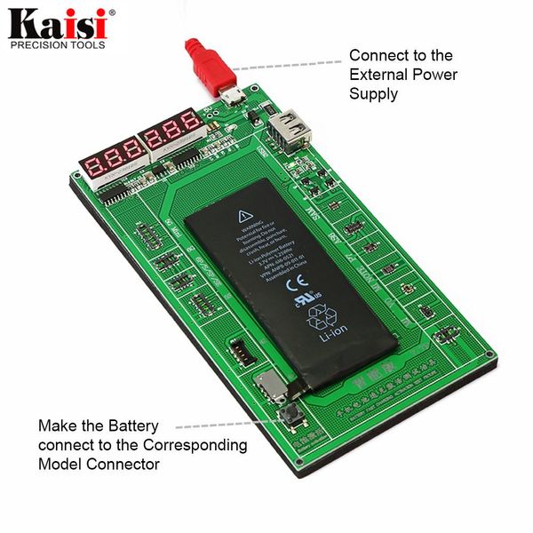 Kaisi K9208 Scheda di attivazione batteria professionale Piastra cavo di ricarica Jig per iPhone 7 Plus 7 6s 6 5s 5 4s 4