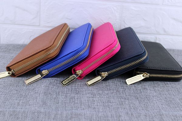 

wholesale 2018 MICKY KEN famous brand fashion single zipper cheap luxury designer women pu leather wallet lady ladies long purse