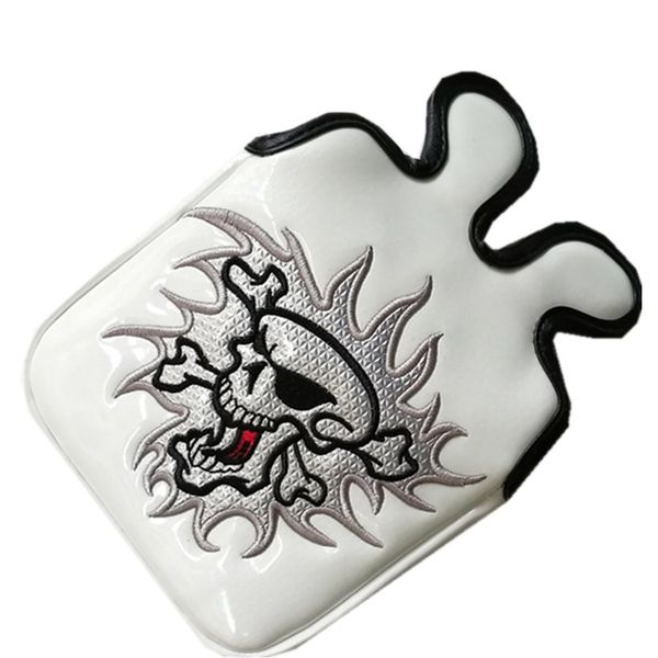 

embroidered beautiful skull double ear buckle putter set black