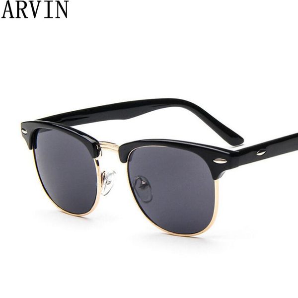 

half metal bamboo sunglasses men women brand glasses mirror sun glasses fashion gafas uv400, White;black