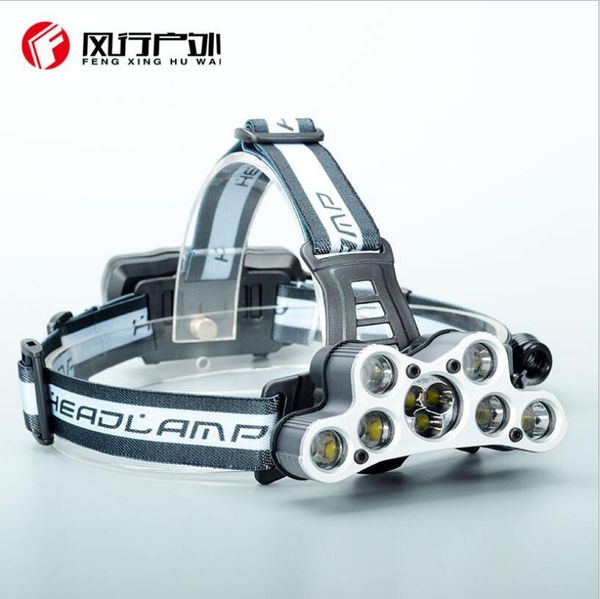 

high power led headlamp 25000lumen xml t6 9 leds headlight usb 18650 battery head lamp lanterns hunting fishing light torch