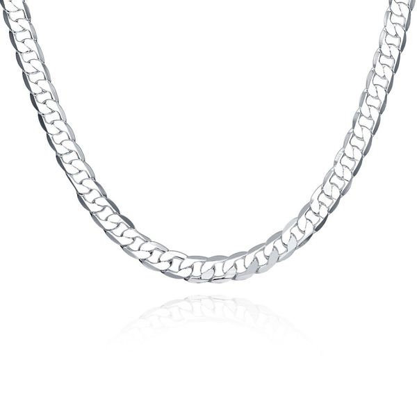 

8 mm 20 inch 925 silver chain men's chains necklace 925 sterling silver necklace 440g solid snake gift dk