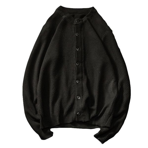 

2018 pineapple-style cardigan solid round neck plus fertilizer to increase the size of knitted sweater long-sleeved jacket, White;black
