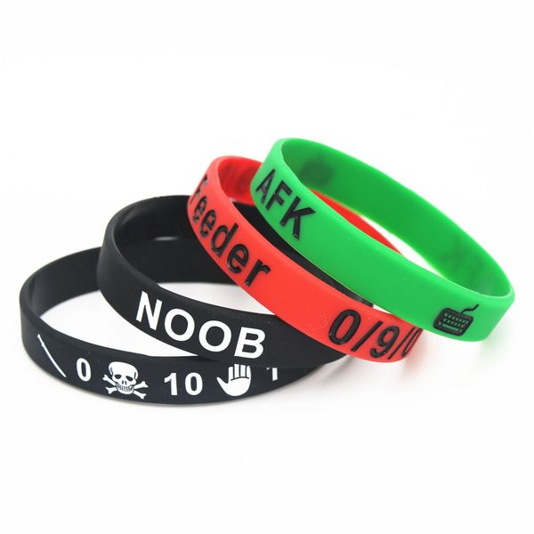 

50pc noob inside and feeder afk soft rubber wristband games play silicone bands bracelets &bangles gifts jewelry sh175, Golden;silver