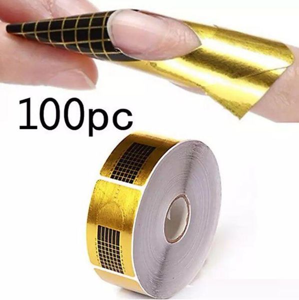 

100 pcs nails gel extension sticker nail art professional acrylic nail forms
