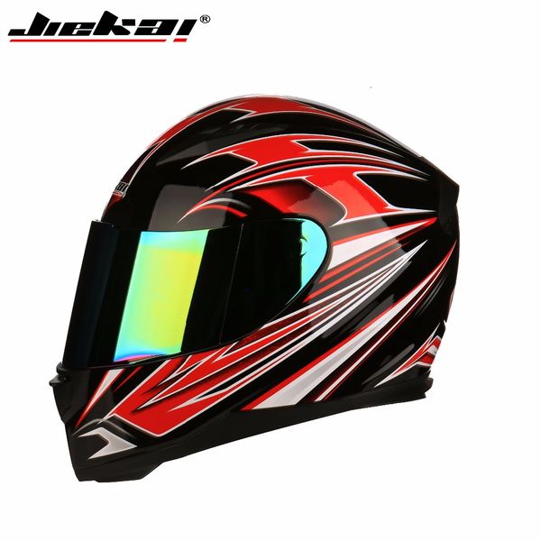 

jiekai full face motorcycle helmet winter warm scarf moto scooter electric motorbike helmet colorful visor motocross helmets