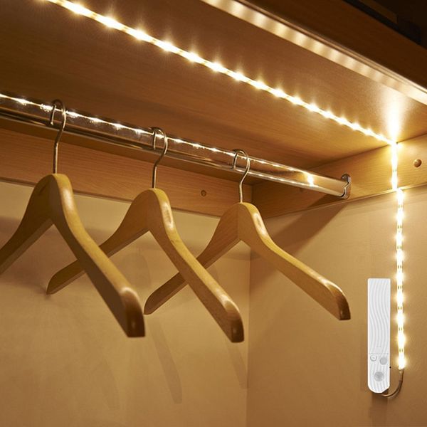 Under Cabinet Lights Pir Motion Sensor Led Strip Battery Powered Night Light Wireless 6 10 Leds Closet Bookcase Lamp Uk 2019 From Jigsaw