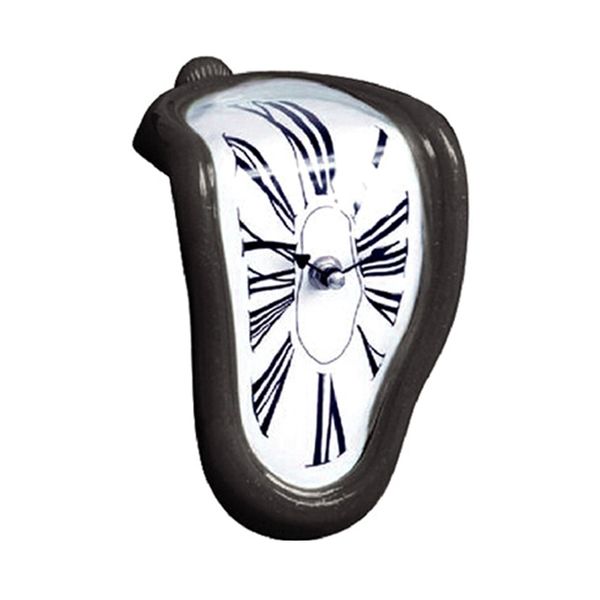 

90 degree bending time 3d wall originality digital surface melting room metal acrylic mirror seat clock mechanism decorations