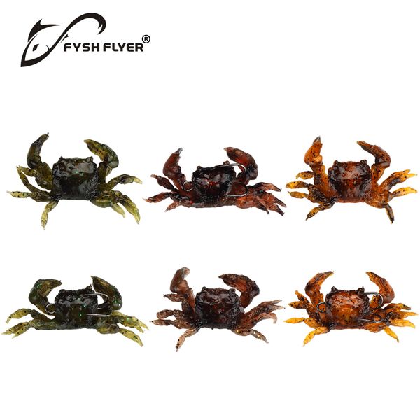 

5pcs lifelike artificial soft fishing lures crab bait with sharp hooks, fishing tackle accessory tool, cr80