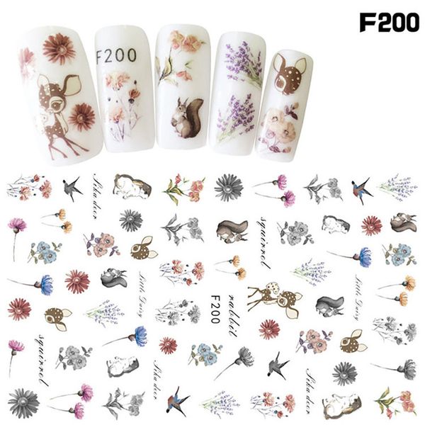 

1pcs women nail art animal carnival in spring nial sticker halloween designs girl beauty nail tools stickers p# dropship412, Black