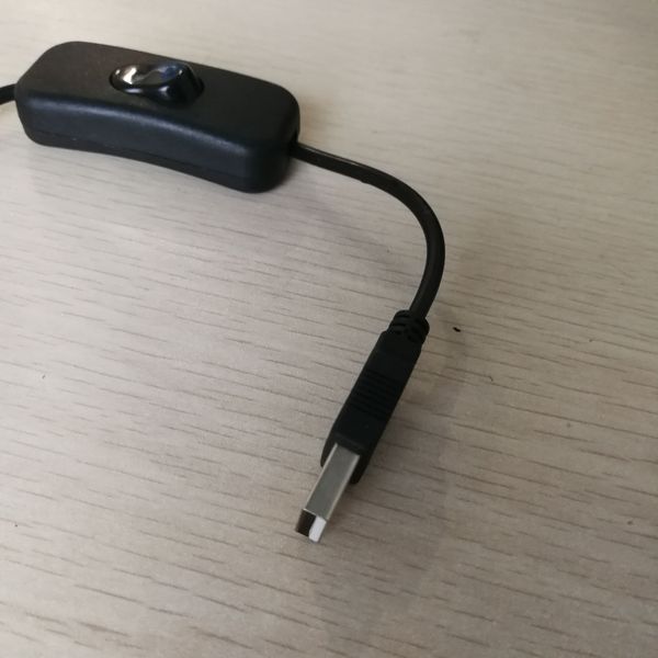 

10pcs wholesale black usb a male to mini usb male power adapter cable with on off switch