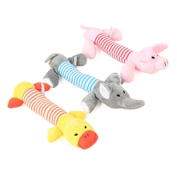 

27cm plush stripe animals dog toy sounds pet toys