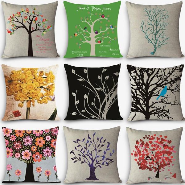 Wholesale High Quality Decorative Throw Pillow Customized Hd Tree