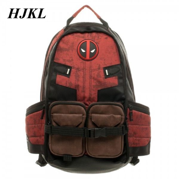

hjkl deadpool marvel comics movie civil war school bags men rucksack bag backpacks shoulder crossbody