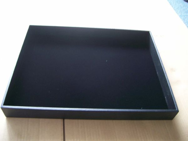 

min. order is $10 (mix order) 14" jewelry display flat tray holder cradle for fashion jewelry black velvet, Black;white