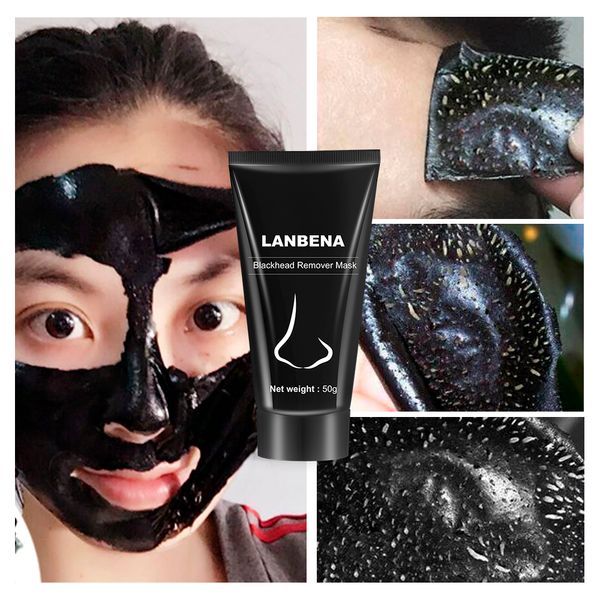 

lanbena blackhead remover nose black mask face care mud acne treatment peel off mask pore strip skin care peel mask