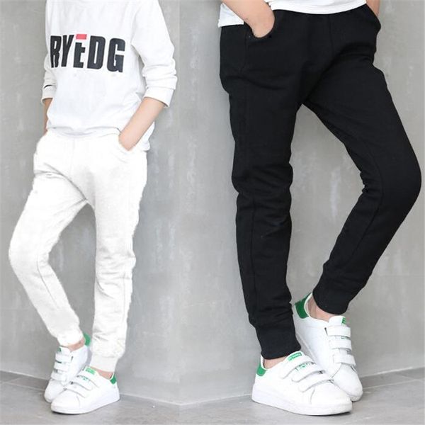 

children's clothing spring and autumn boy white sports pants children's leisure pants girls black trousers baby cotton, Blue