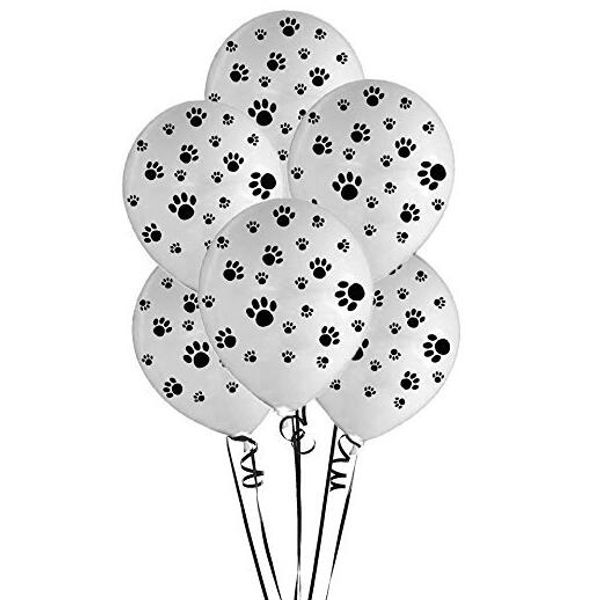 

paws print dog party balloons latex ball bare footprint dot printed thicken air balloons birthday party decorations