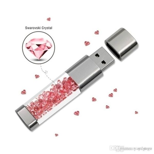 

fantastic 32gb 16gb 64gb/128gb/ diamond usb crystal series flash drive waterproof shining u disk(8 color) u72