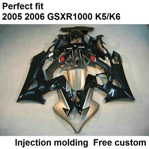 

injection molding fairings for suzuki gsxr1000 2005 2006 black silver motorcycle fairing kit gsxr1000 05 06 ed52