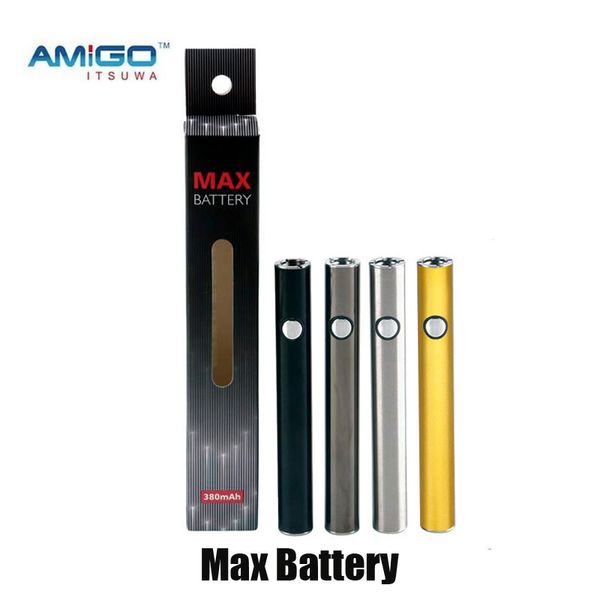 

100% оригинал Itsuwa Amigo Max батарея предварительного нагрева 380 мАч VV зарядка снизу USB 510 резьба Vape аккумулятор ручка для бака картриджа Liberty подлинная