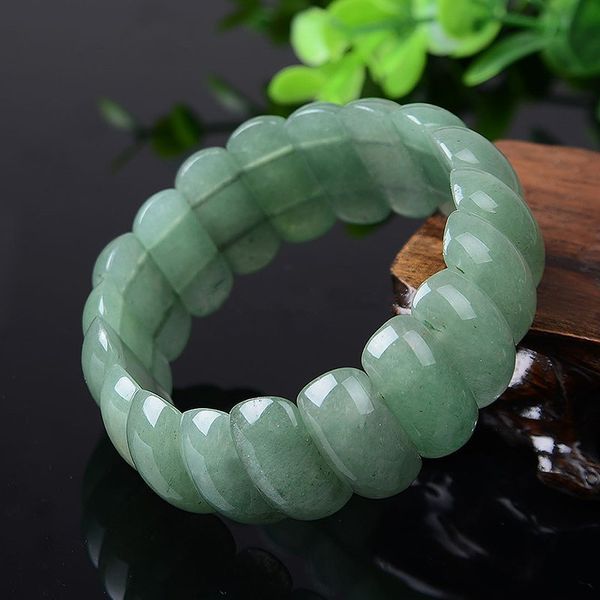 

natural stone jade bangle charms bracelet fashion jewelry for women and men lucky gifts, Golden;silver