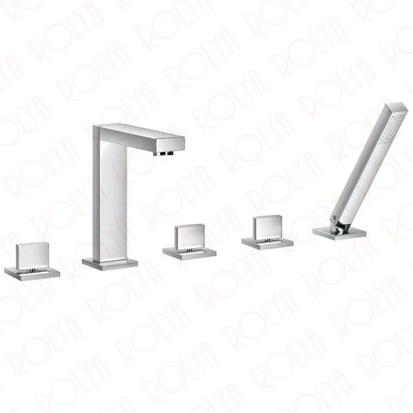 2020 Rolya Cubix Bathtub Faucet Tub Filler Deck Mounted 5 Hole
