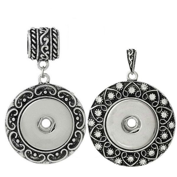 

markdown sale crystal heart snap chunk button retro pendant buttons clasps for women noosa necklace earring bracelets diy jewelry findings, Silver