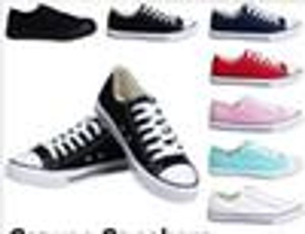 

Brand NEW size35-45 New Unisex Low-Top & High-Top Adult Women's Men's star Canvas Shoes 13 colors Laced Up Casual Shoes Sneaker shoes retail