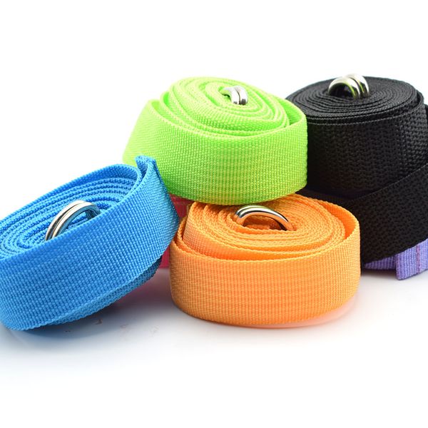 

180cm sport yoga stretch strap d-ring belt gym waist leg fitness adjustable belt
