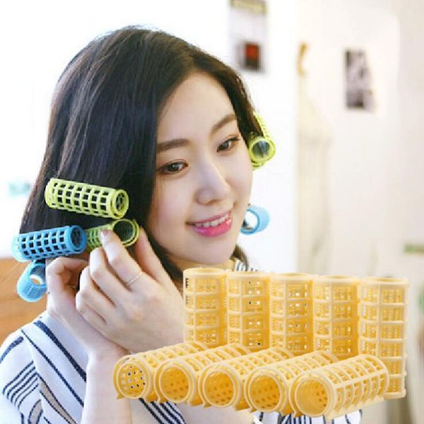 

25mm hair curler roll roller twist hair care styling stick diy tools harmless safe plastic for lady girls female portable middle