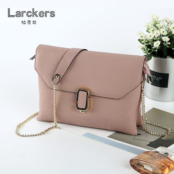 

genuine leather ladies fashion clutch hasp cover metal chain shoulder bag envelope pattern multis folds handbag