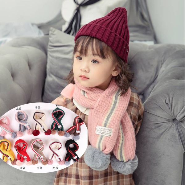 2018 Hair Ball Pompom Long Shawl Warm Fringed Ball Knitted Scarf Acrylic Wool Coarse Braided Line Scarves 3 15 Years Old Pashmina Scarf From Sigbaya