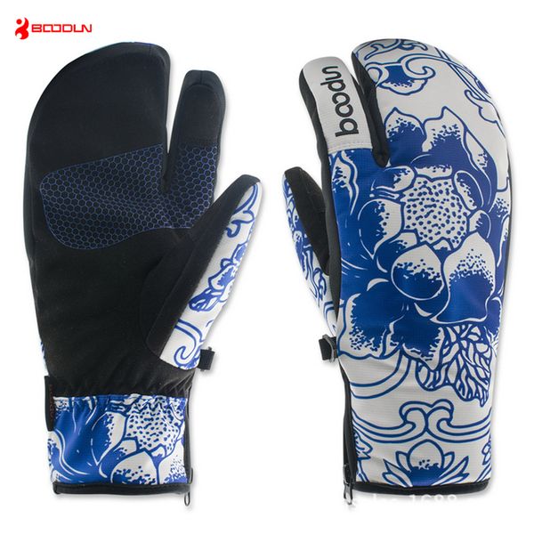 

boodun winter ski gloves waterproof snowboard skating glove windproof warm skiing gloves cotton anti-slip sports mittens