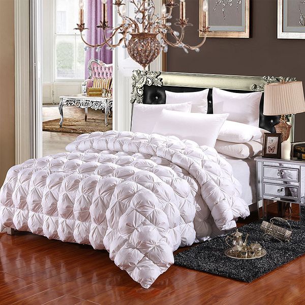 2019 Winter White Goose Down Comforter Warm Duvet Quilted Thicken