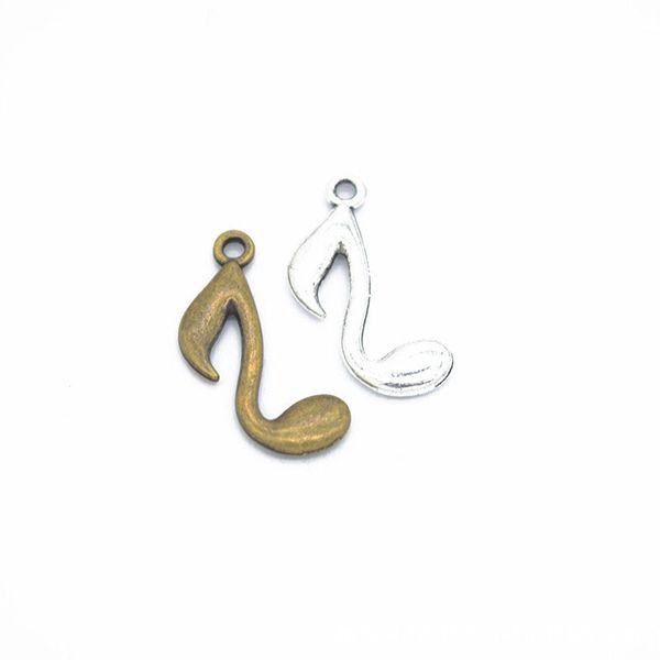

bulk 500 pc musical note charms pendant 23*10mm antique silver & bronze plated pendants making diy handmade, Bronze;silver