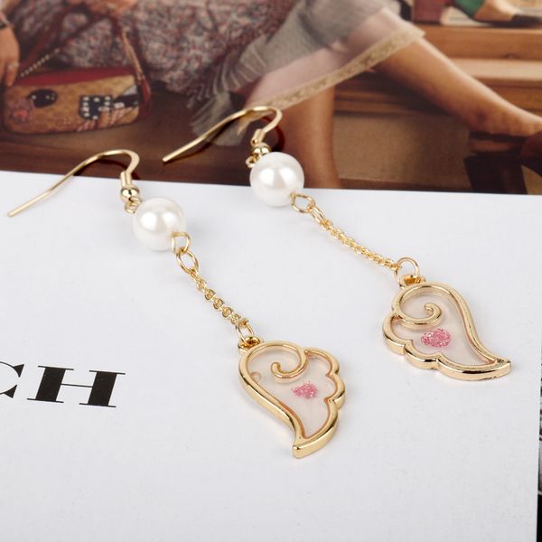 

dongsheng sailor moon angel wings earrings for women fashion jewelry rose gold color ear earrings party wedding gift-15, Silver