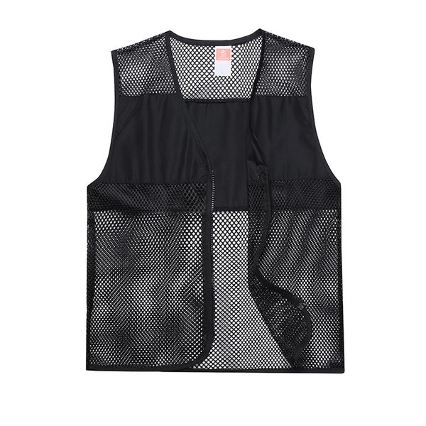 

2018 clothing mesh volunteer group activities costume black green colorful patchwork outdoor vest st063u, Black;white