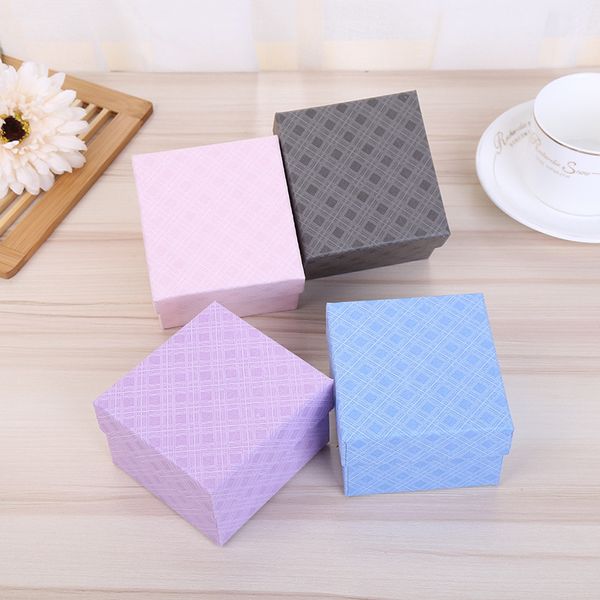

[simple seven]9*9*5.5cm check pattern lovers jewelry box/ fashion pedant box/ necklace package/ jewelry brooch case/trend bracelet packing, Black;white