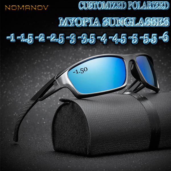 

custom made myopia minus prescription polarized lens sport polarized sunglasses colorful mirror coating anti-wind goggle -1 to-6, White;black