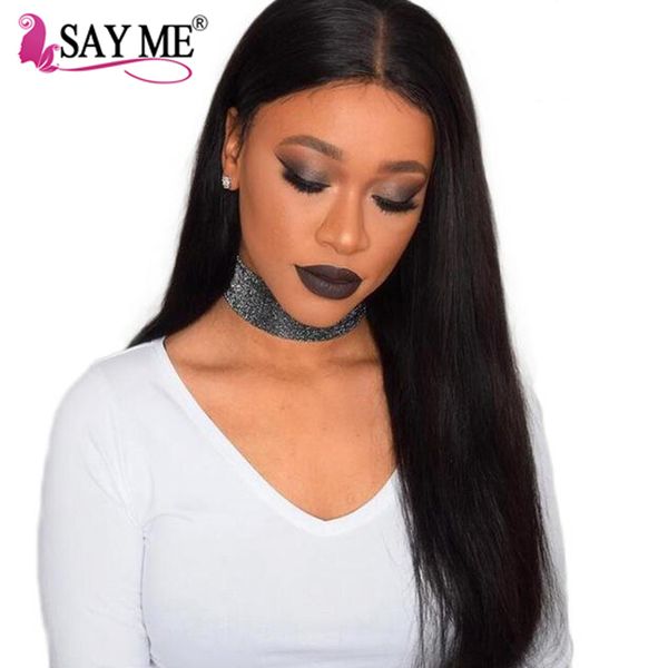 

human hair 3 bundles with closure brazilian straight hair weave 4x4 middle part lace closure can bleached knots say me remy hair, Black;brown