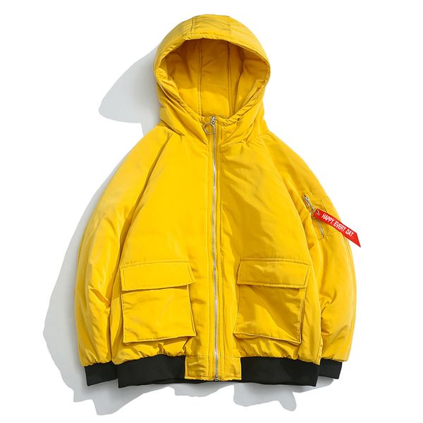 

2018 winter autumn men casual hooded thermal jacket parka coat men brand new fashion solid jackets parkas, Black