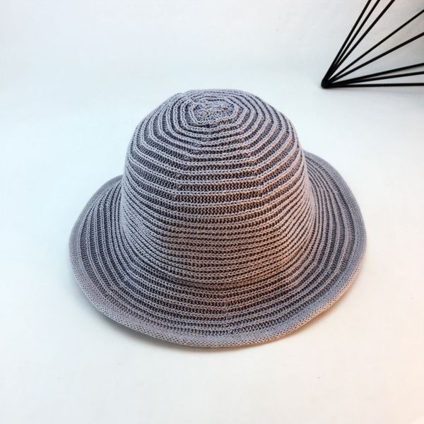 

simple fashion summer street hat women raffia soild color straw cap ladies vacation beach uv protection sun hat new, Blue;gray