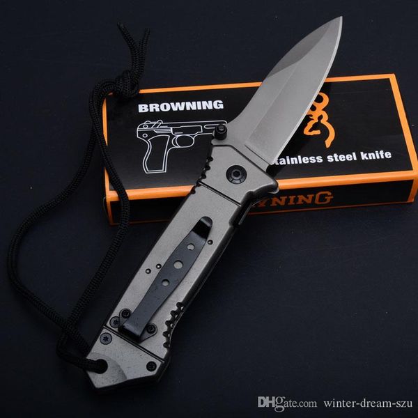 

8Cr14Mov Blade Drop Point Browning DA53-2 Folding Pocket Knife Survival Gear Camping EDC Tactical Hiking Fihsing Xmas Gift Knives Tool P596R