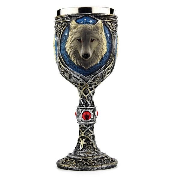 

3d skull wine goblet drinking milk coffee glass mug retro stainless steel drink bole wineglass whisky glass