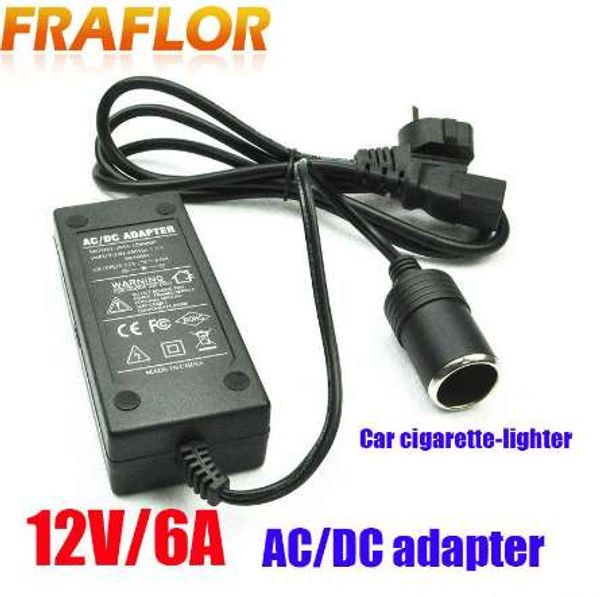 72W AC 100V-240V para DC 12V 6A Cigarro de Cigarro de Cigarro Conversor Adaptador Inversor Inversor Car ao Adaptador de Alimentação de Lavadora de Carro