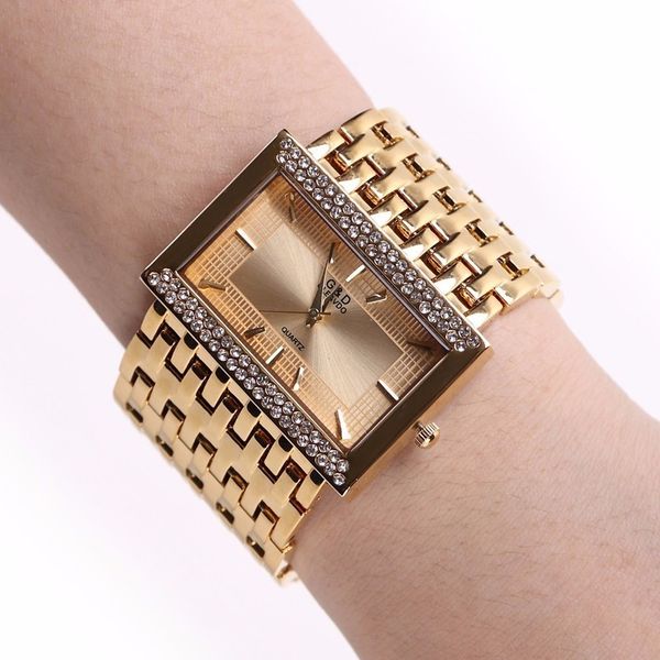 

2018 new watch stainless steel chain diamond fashion gold watch ladies waterproof quartz gift