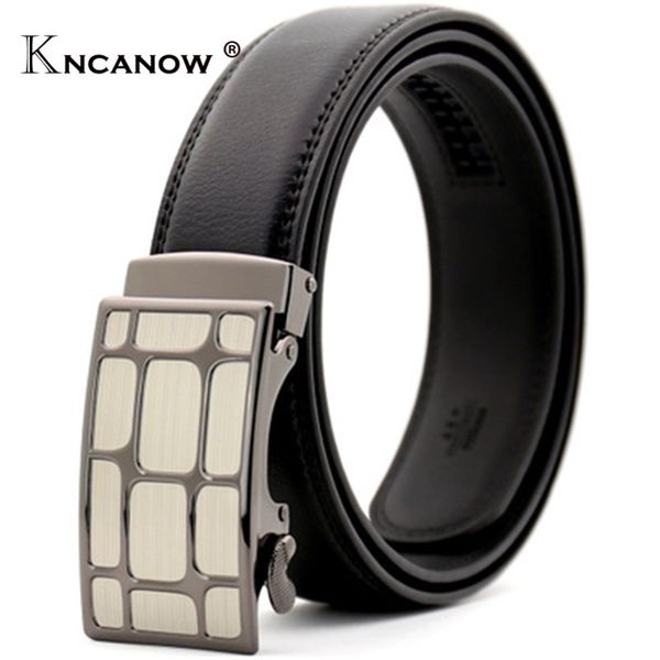 

kncanow 105-140cm brand belt strap male genuine leather ceinture men ly180-330-1 belts man casual business lon, Black;brown